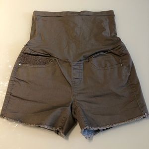 Bella Vida brown khaki Maternity Shorts S